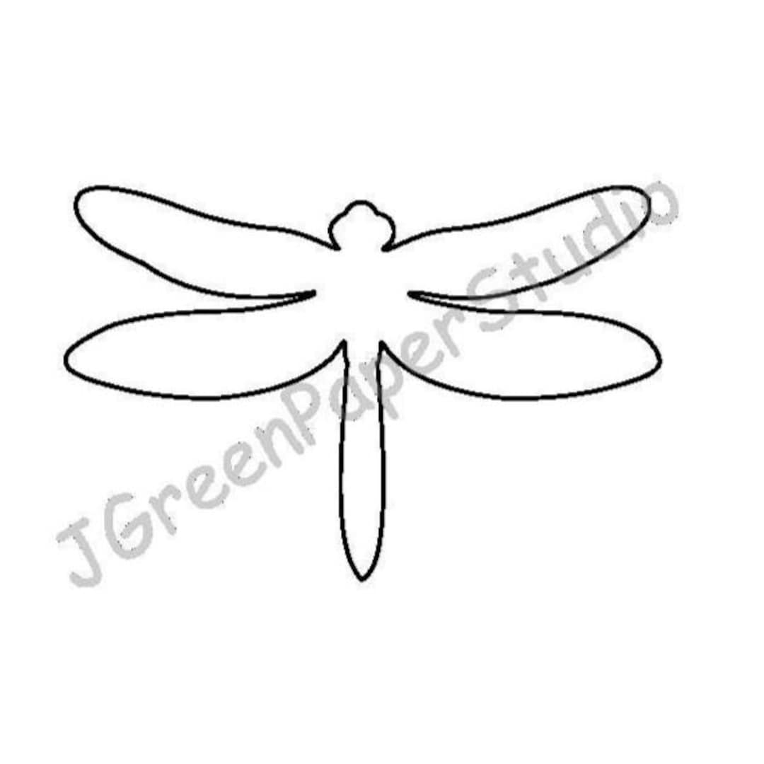 Printable Dragonfly Template DIY Crafts Stencil PDF SVG Digital Download Etsy
