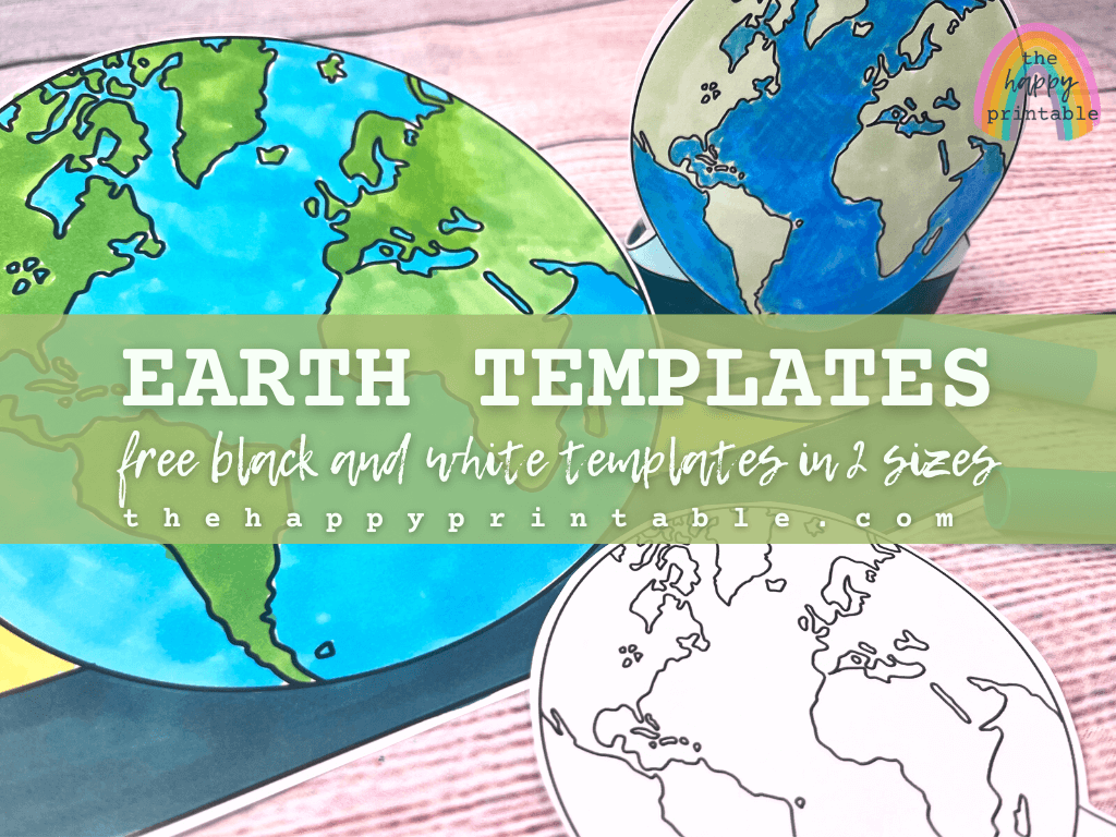 earth template printable