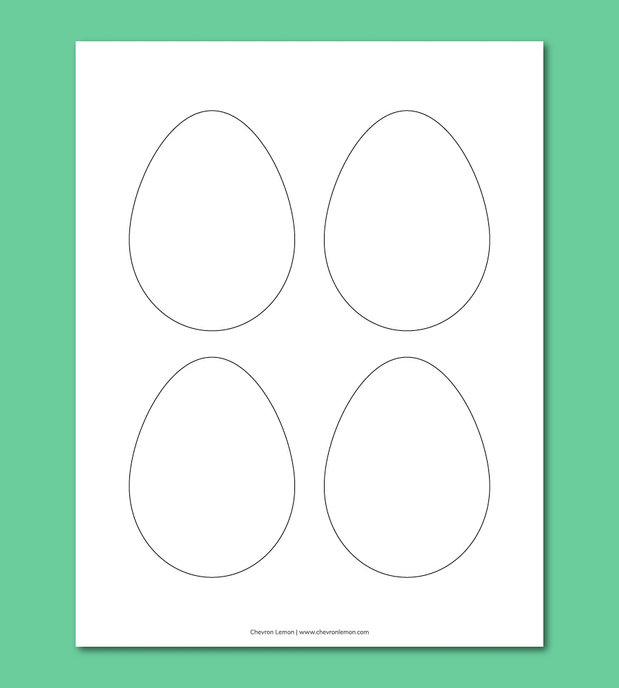 Printable Egg Templates In Different Sizes Chevron Lemon