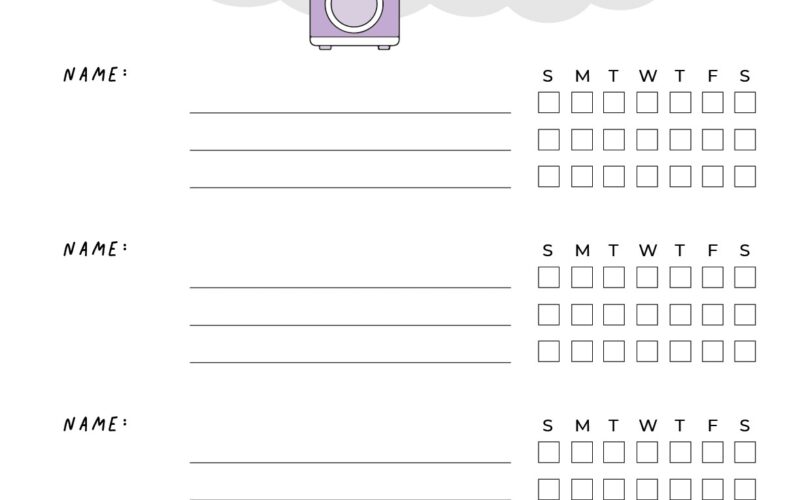 Printable Family Chore Chart IMOM