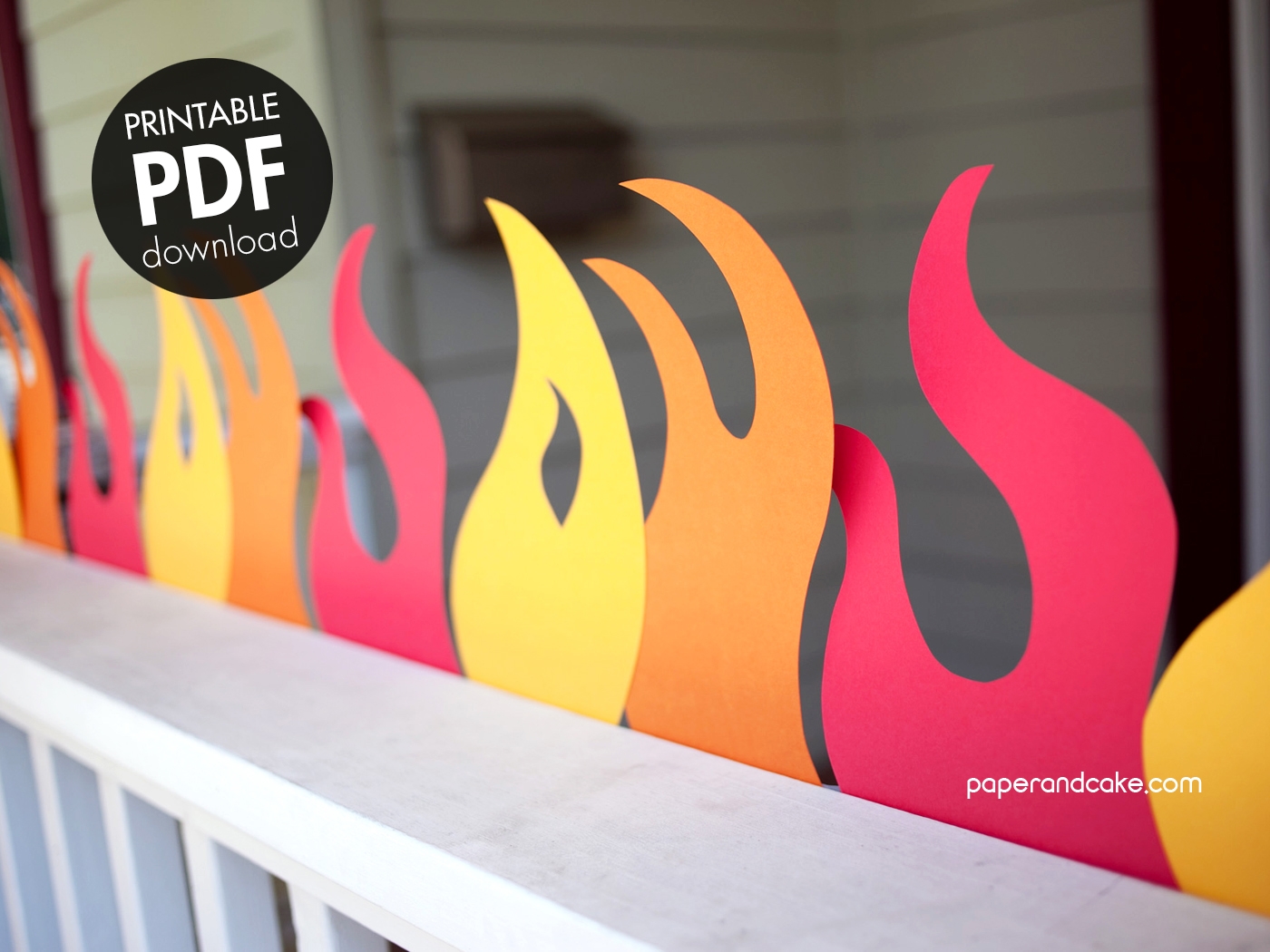 printable flame template