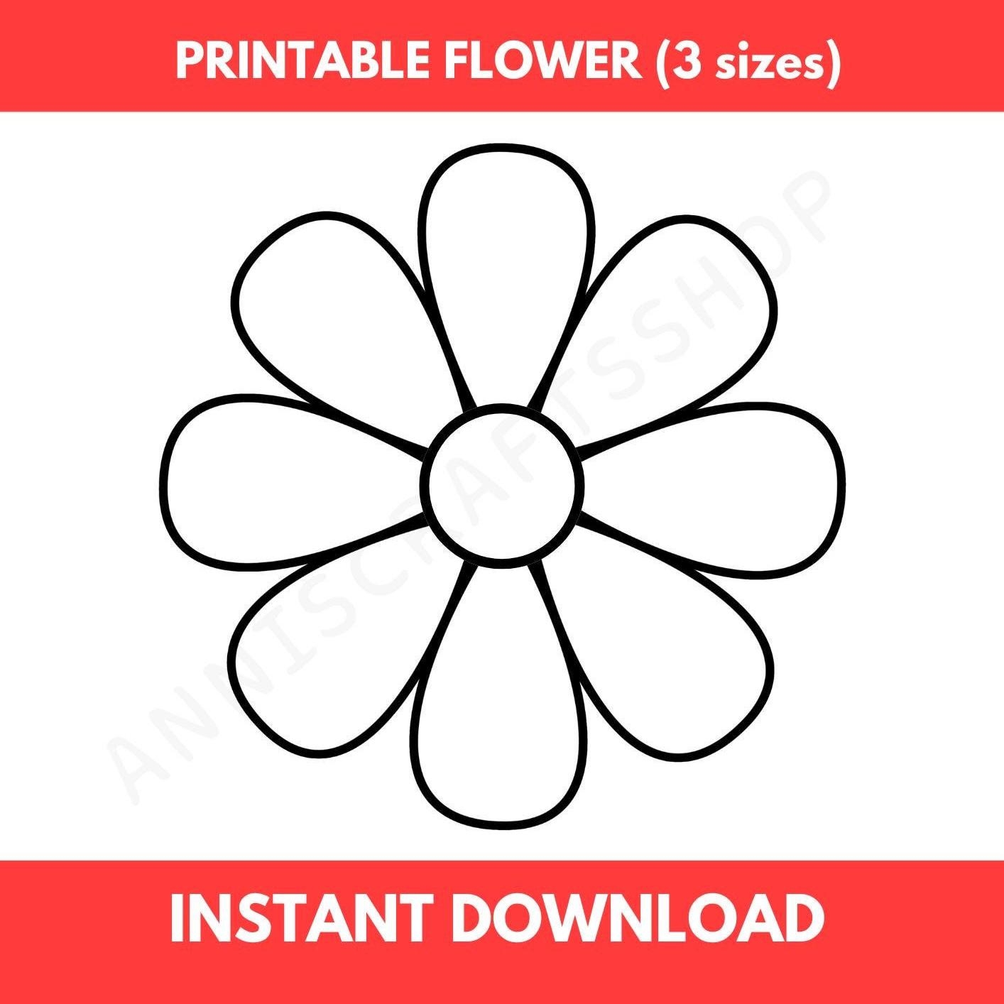 Printable Flower Template PDF 3 Sizes Simple Flower Cut Out School Teacher Project Kids Coloring Page Spring Crafts Lineart Digital Download Etsy Printable Flower Template PDF 3 Sizes Simple Flower Cut Out School Teacher Project Kids Coloring Page Spring Crafts Lineart Digital Download Etsy