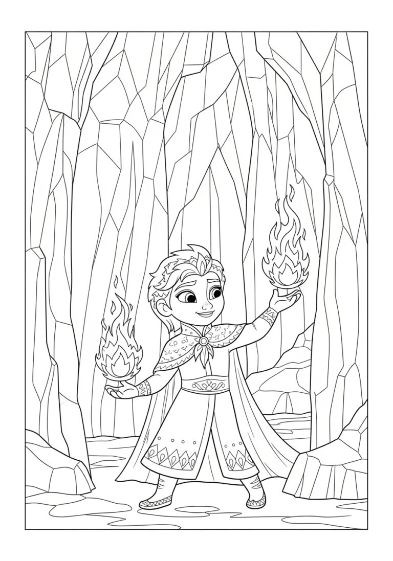 Printable Frozen Coloring Sheet For Kids
