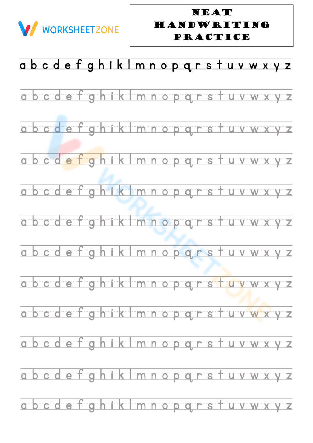 Printable Grade 7 Neat Handwriting Worksheets Download