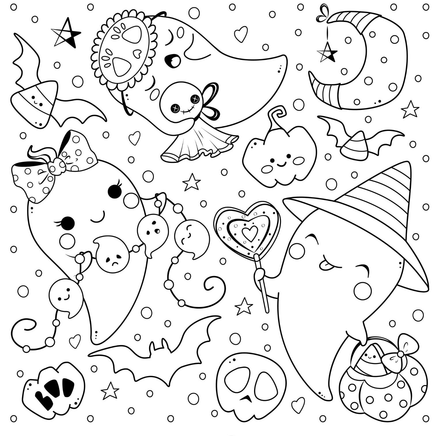 halloween printable color sheets