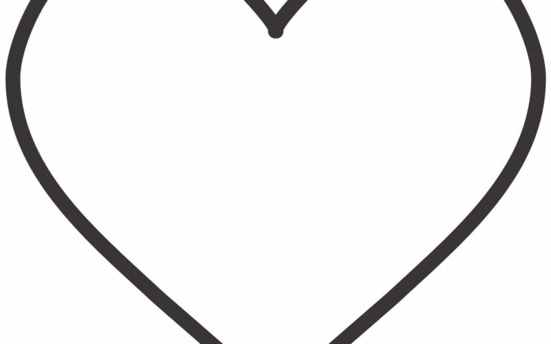 Printable Heart Template small Medium Large