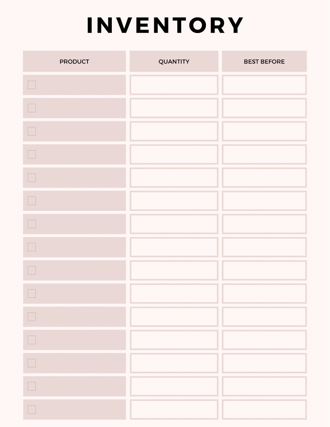 Printable Inventory Management Form Inventory Sheet Inventory List Product Inventory Tracker Template Small Business Organizer Etsy