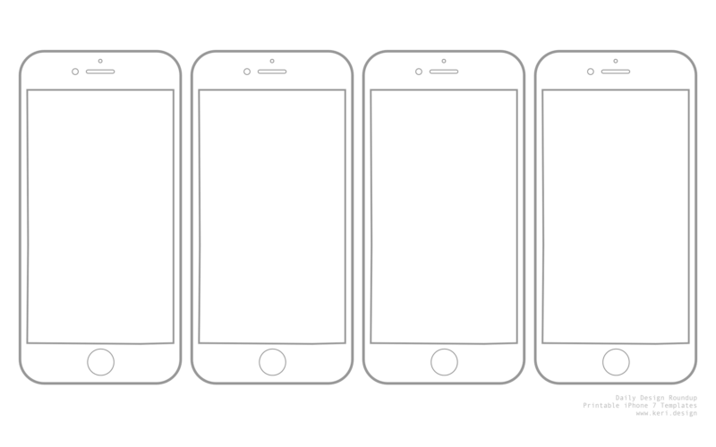 Printable IPhone 7 Templates 1 Images Behance
