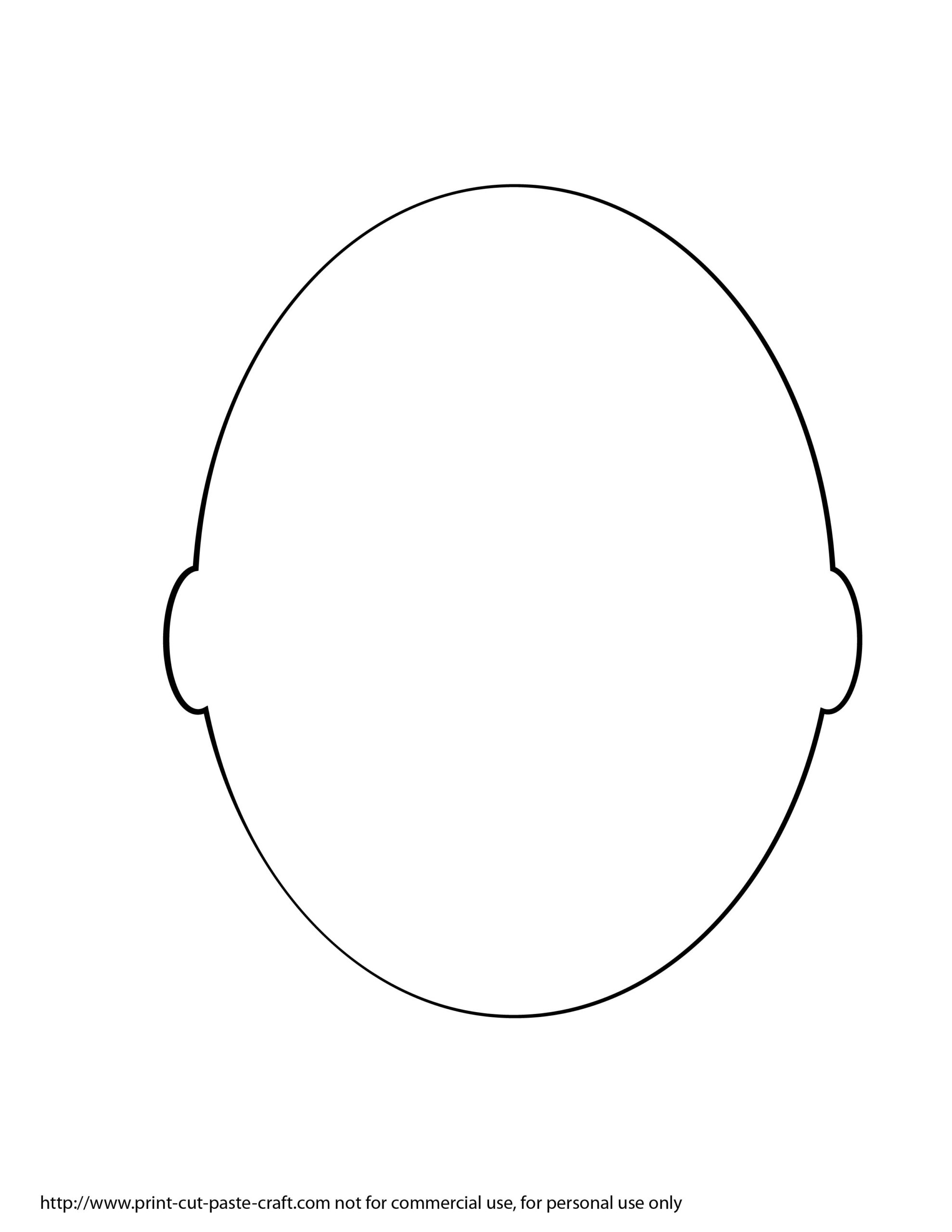 face printable template