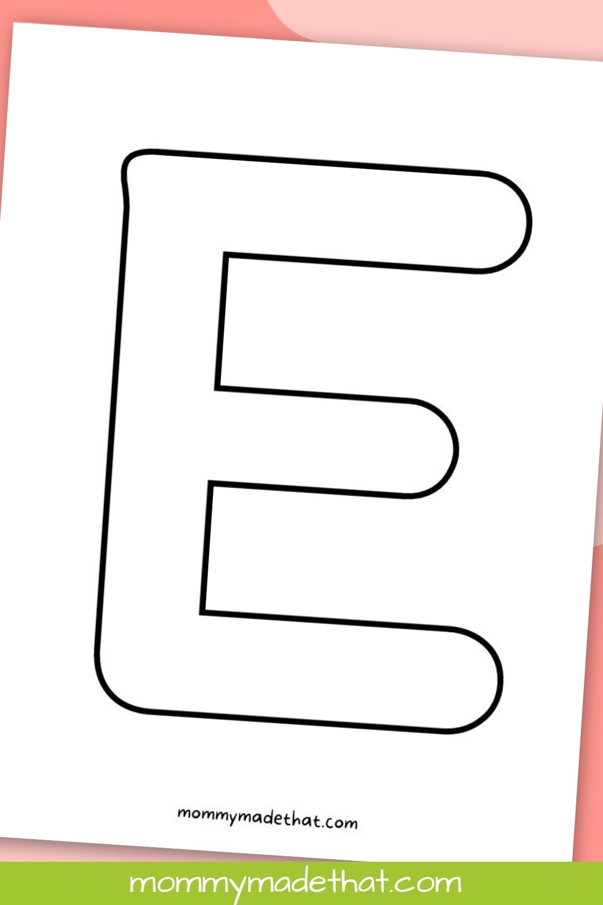 letter e printables