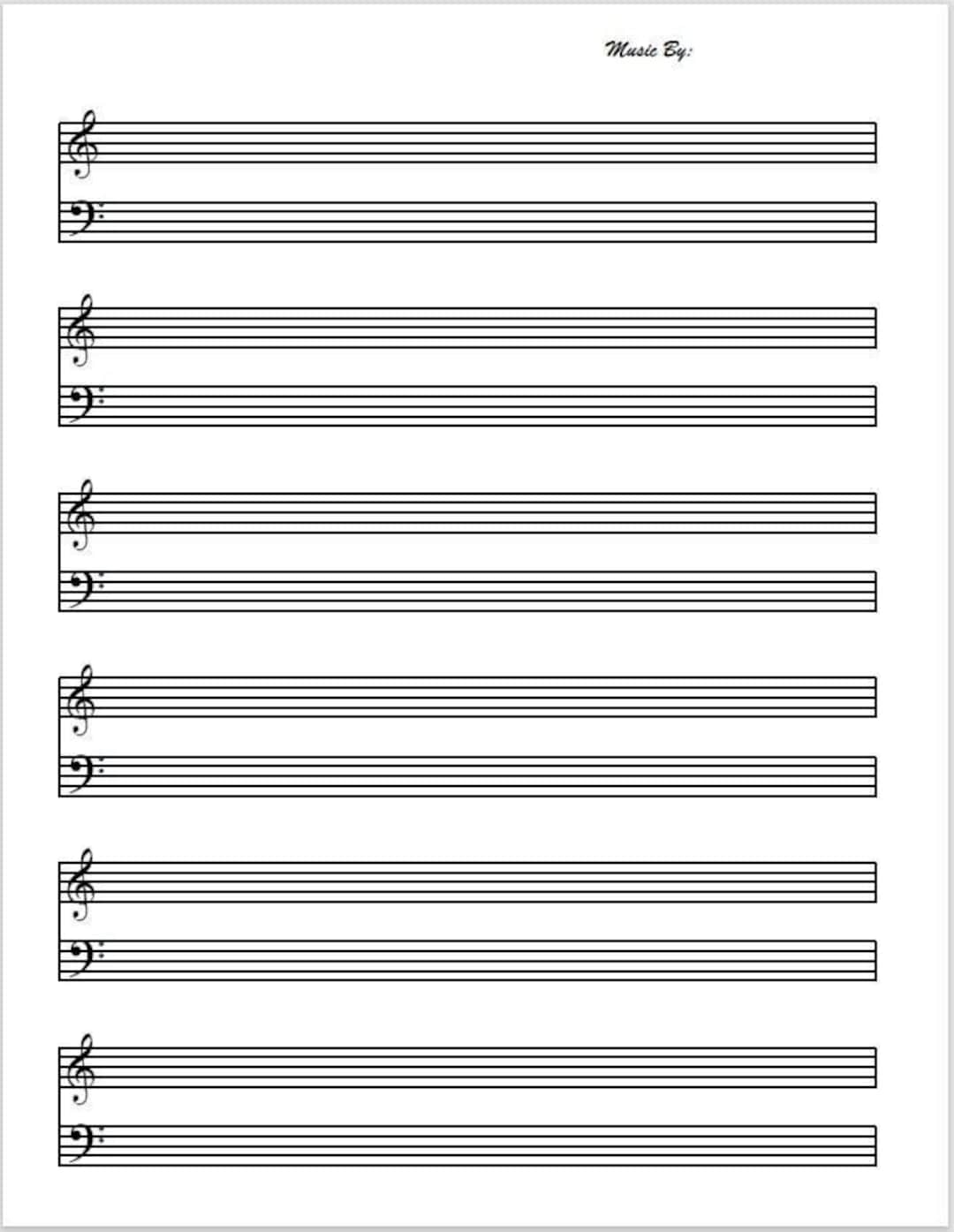 empty music sheet printable
