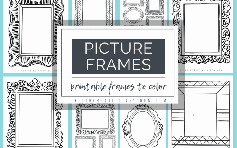 Printable Picture Frame Drawing Prompts The Kitchen Table Classroom