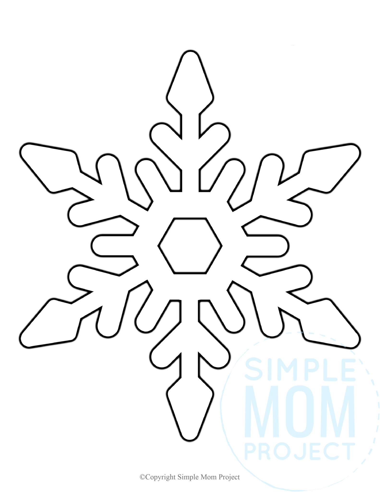 Printable Pictures Of Snowflakes Printable Party Favors