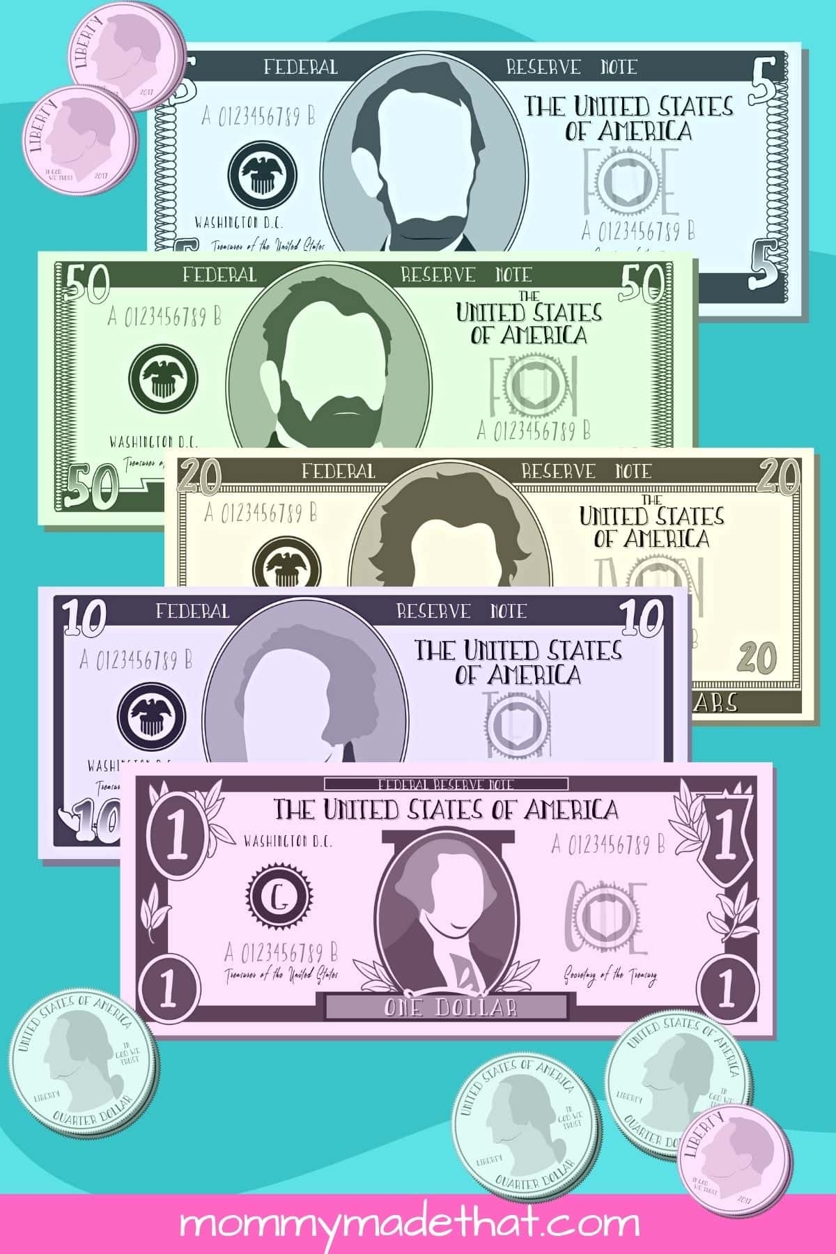 free printable classroom money template