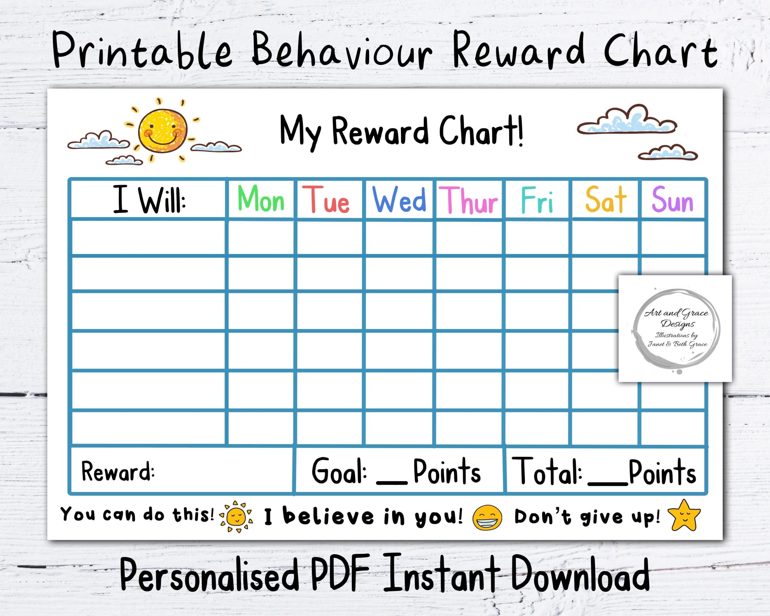 reward chart printable pdf