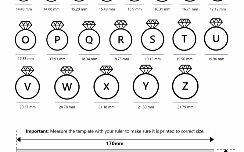 Printable Ring Size Chart Find Your Ring Size Easy World Of Printables