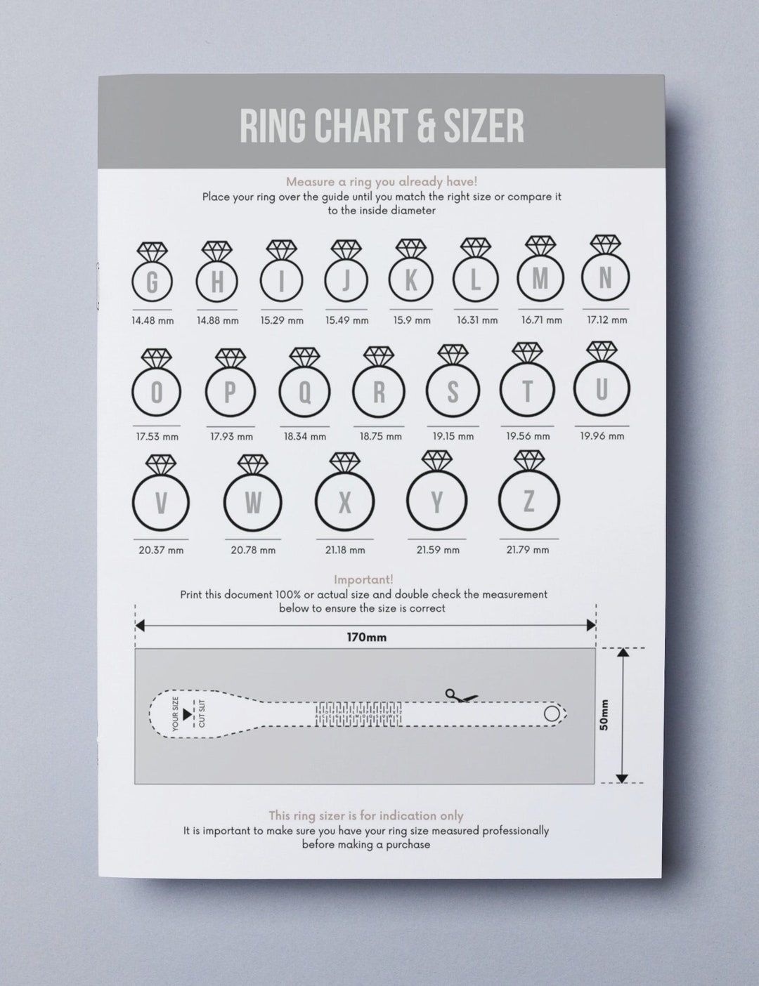printable ring size chart pdf