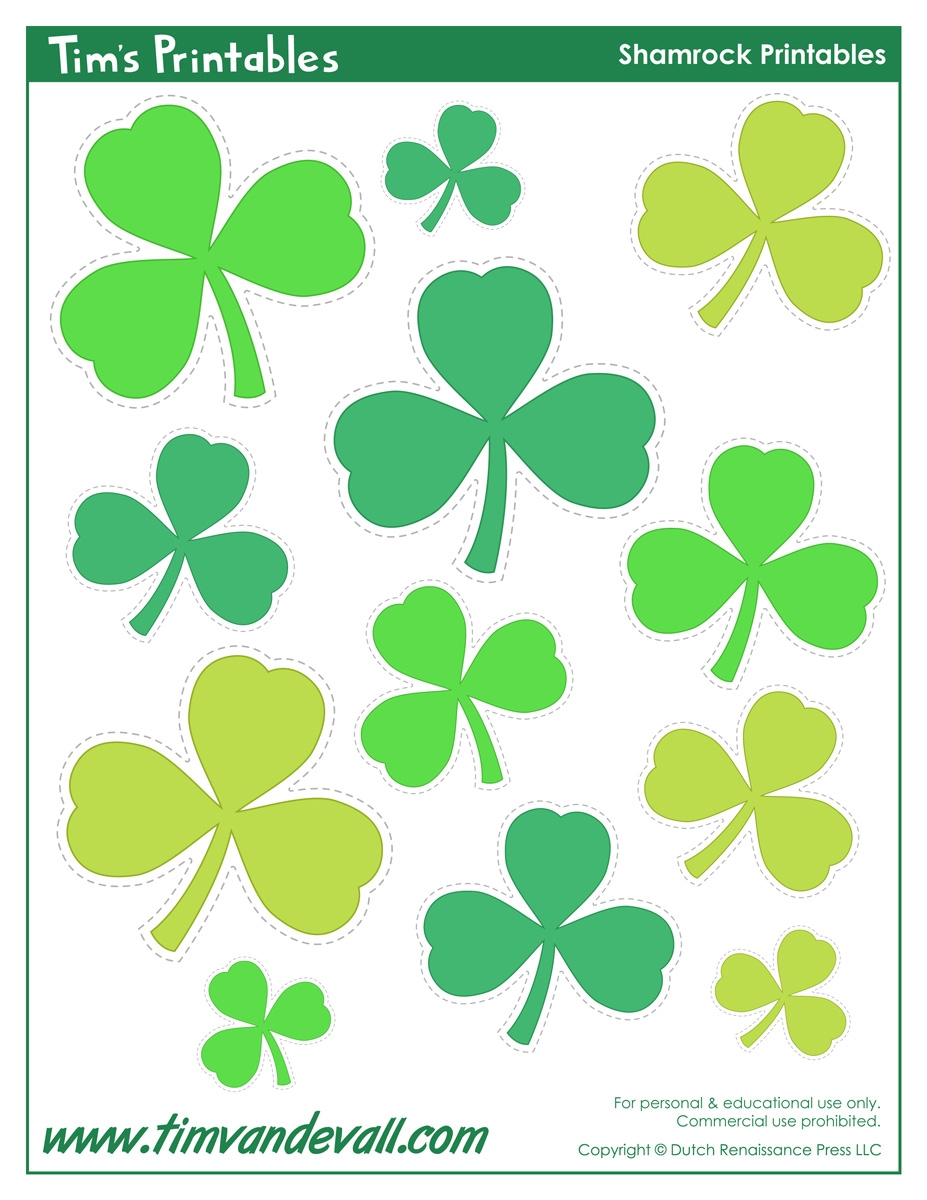 free printable green shamrock template