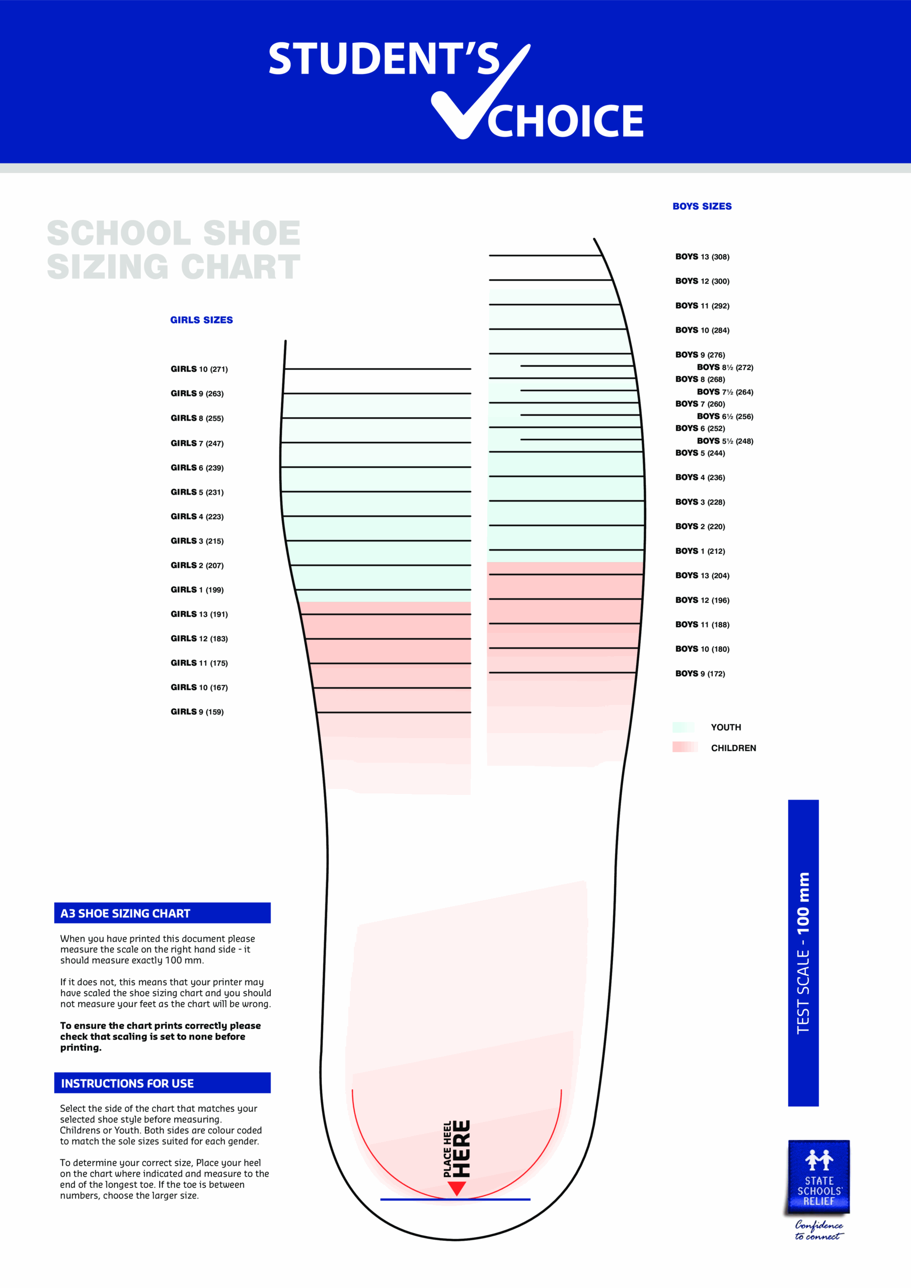 printable shoe size chart pdf