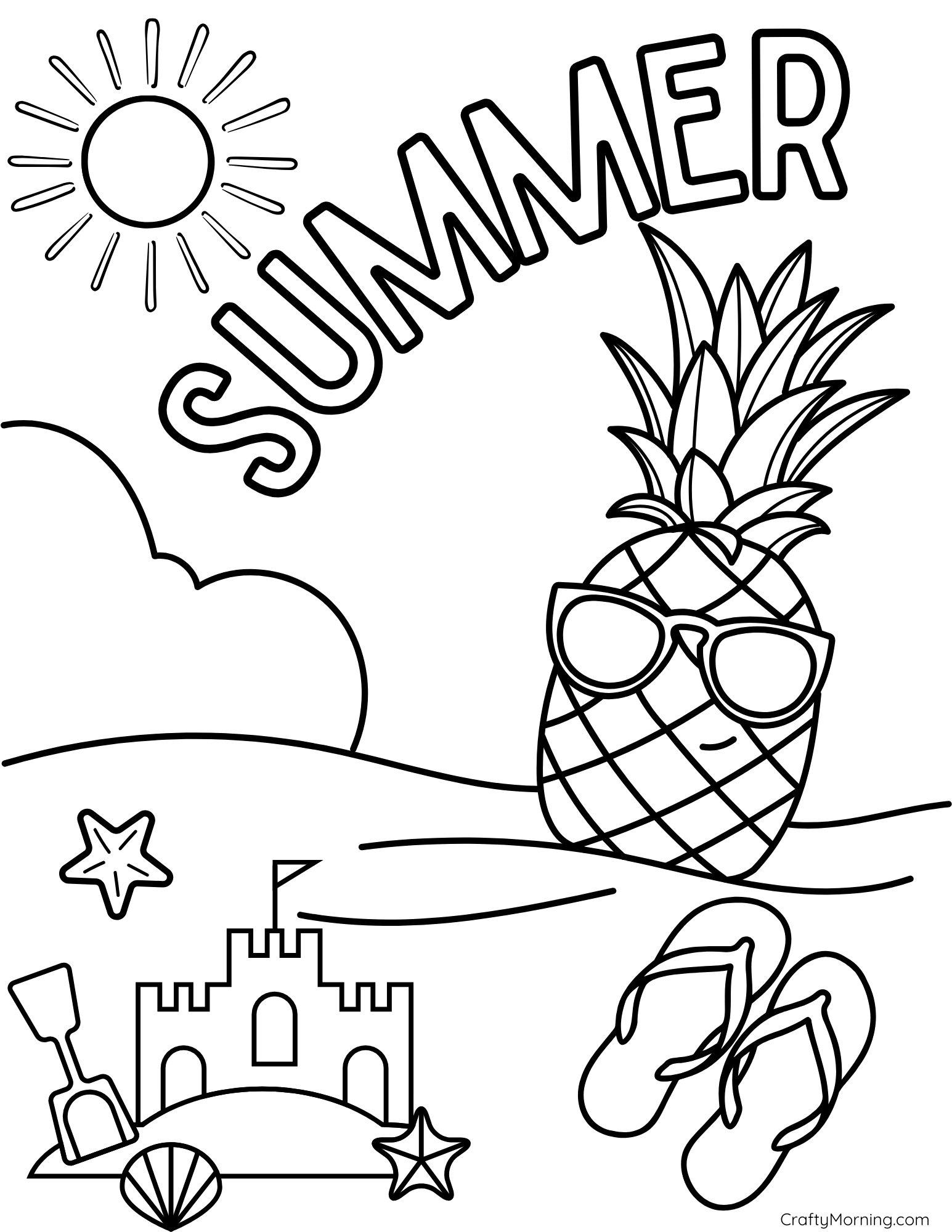 printable summer coloring sheets