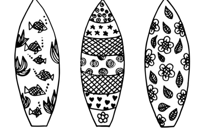 Printable Surfboard Templates Printable Party Favors