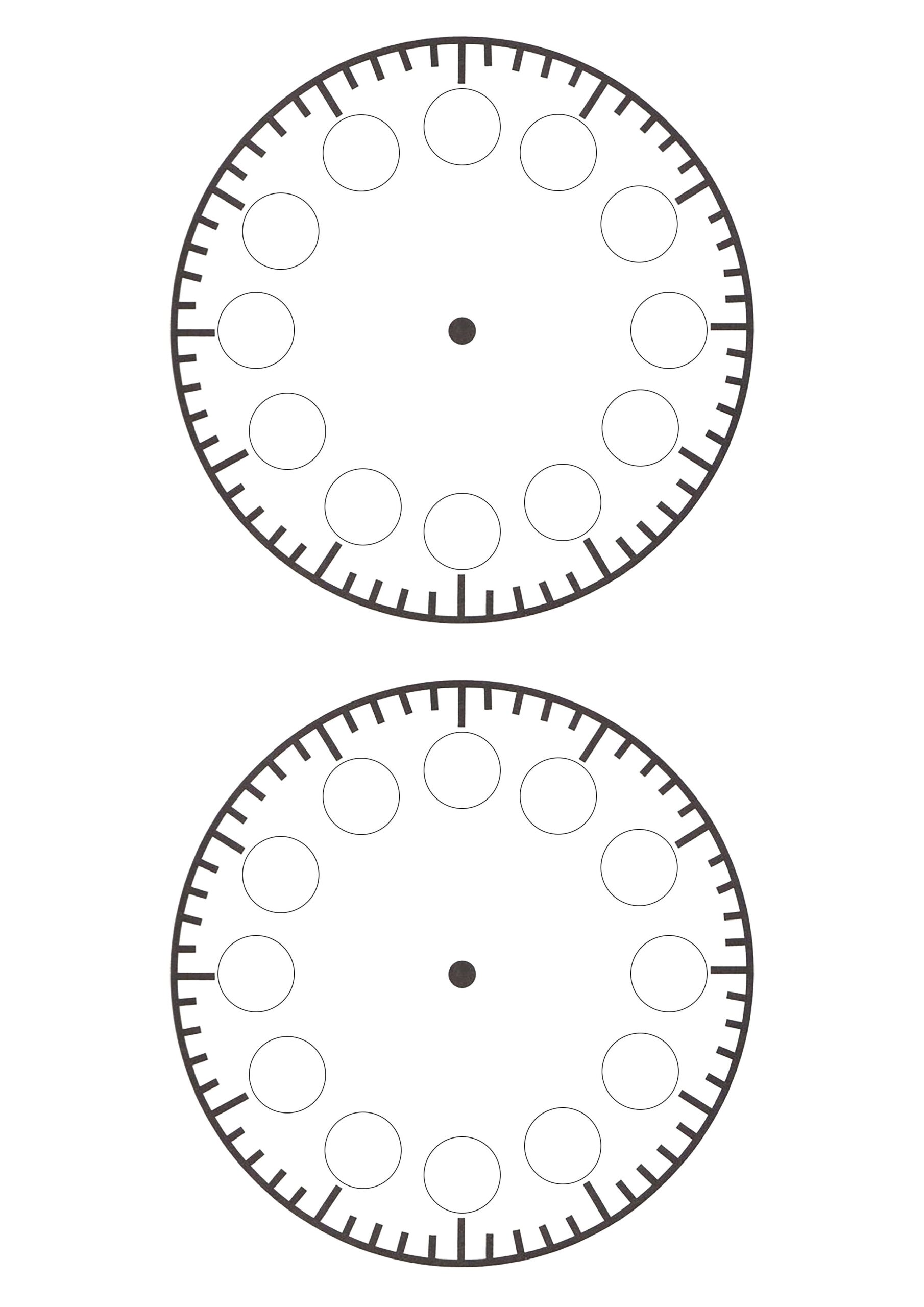 clock template printable