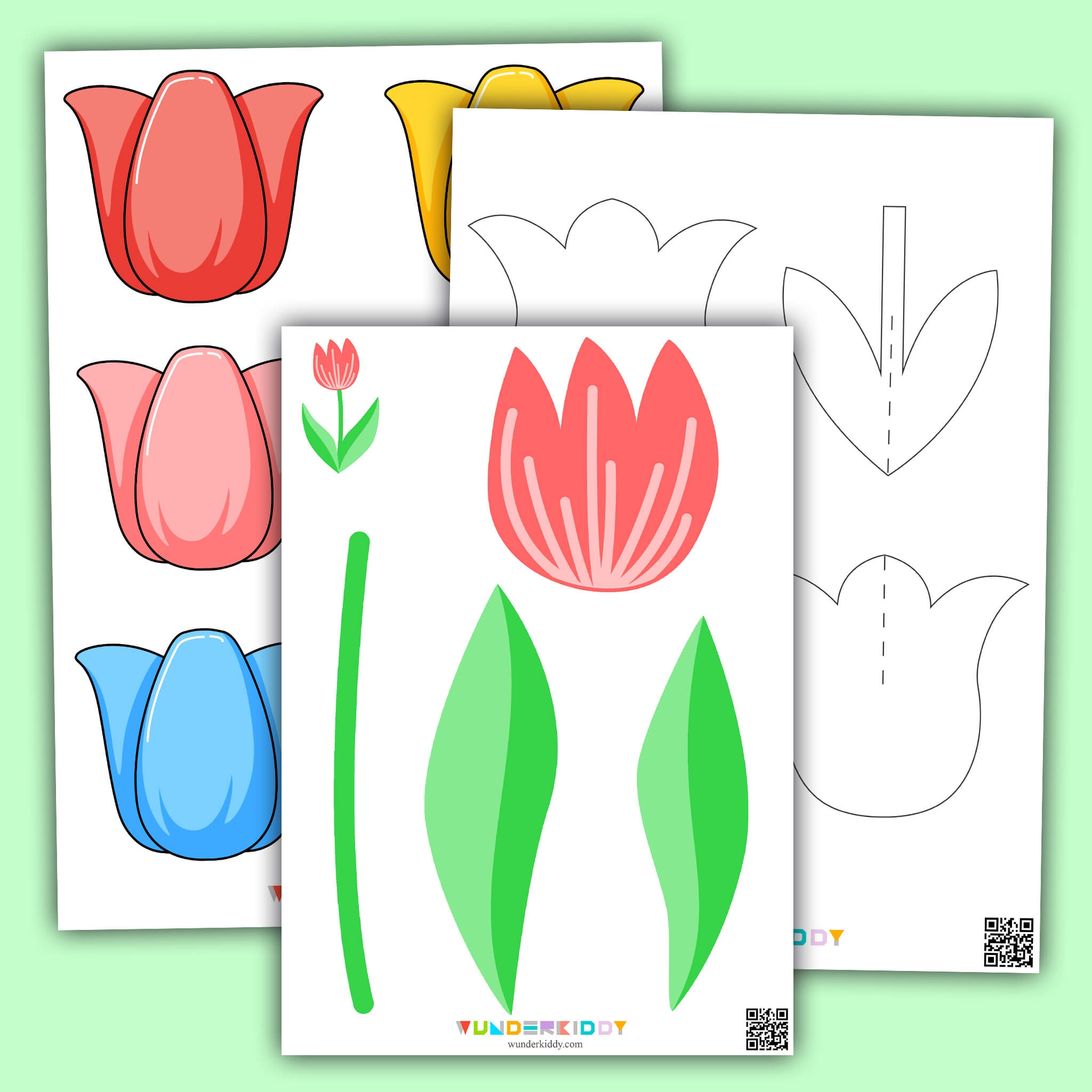 Printable Template For Tulip Craft In Kindergarten Printable Template For Tulip Craft In Kindergarten
