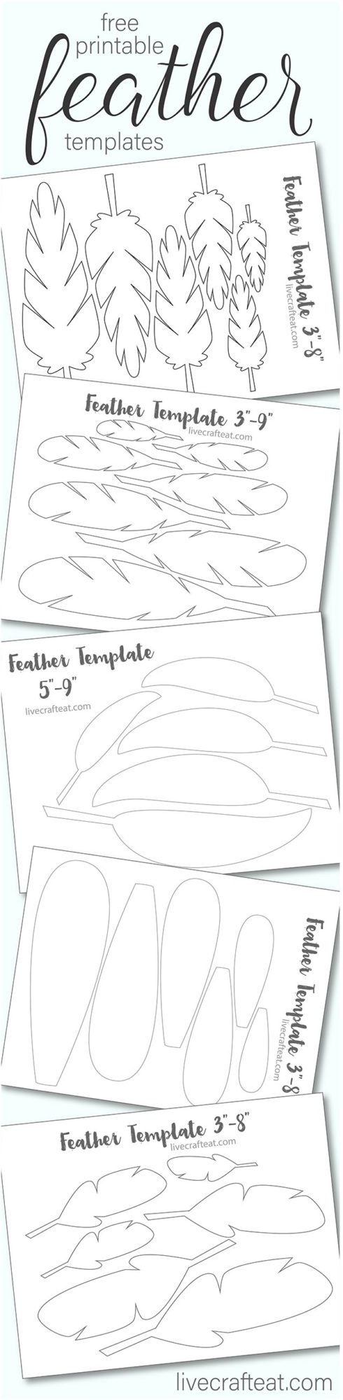 feather template printable