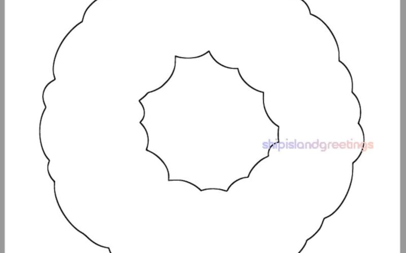 Printable Wreath Template pdf Download christmas Cutouts classroom Decor large Wreath Cutout holiday Craft Page kids Art preschool Crafts Etsy