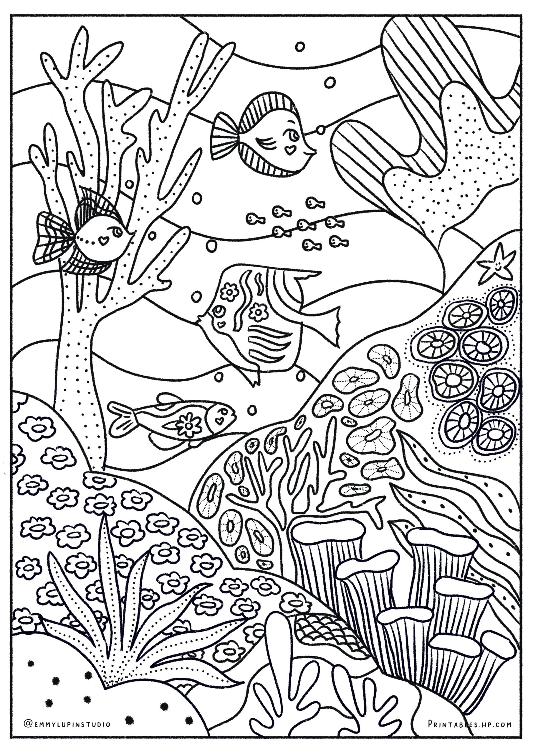 ocean coloring sheets printable