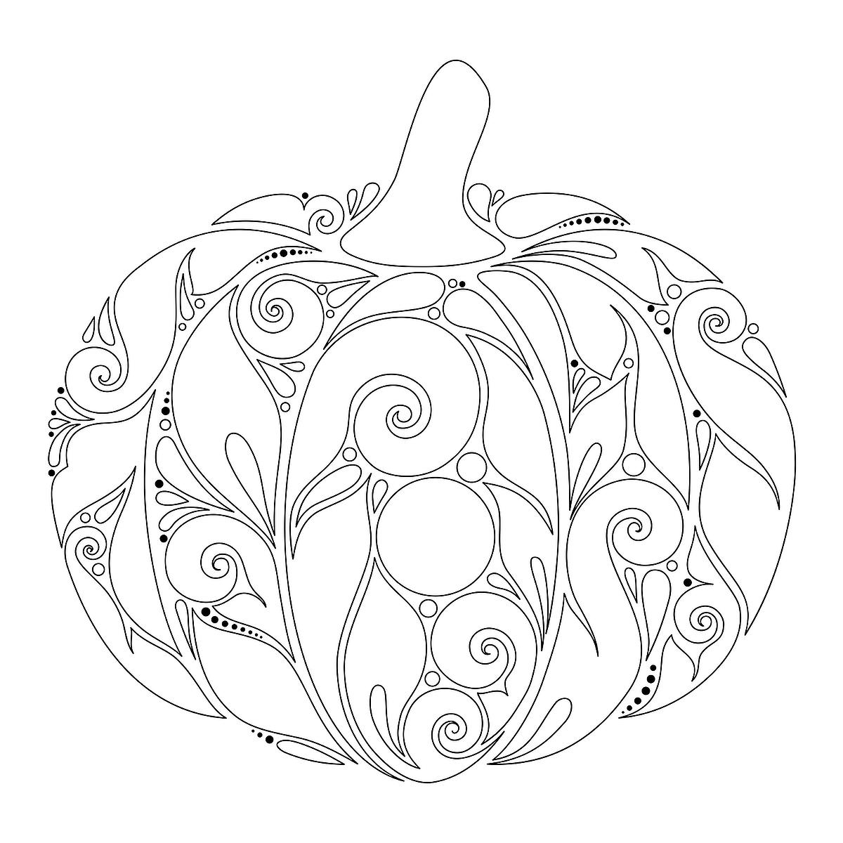 free printable pumpkin coloring sheet