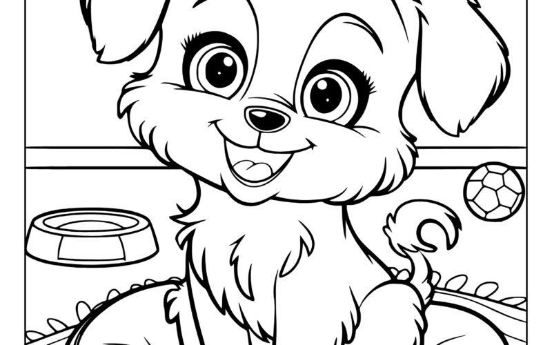 Puppy Coloring Pages 25 Free Printable PDF
