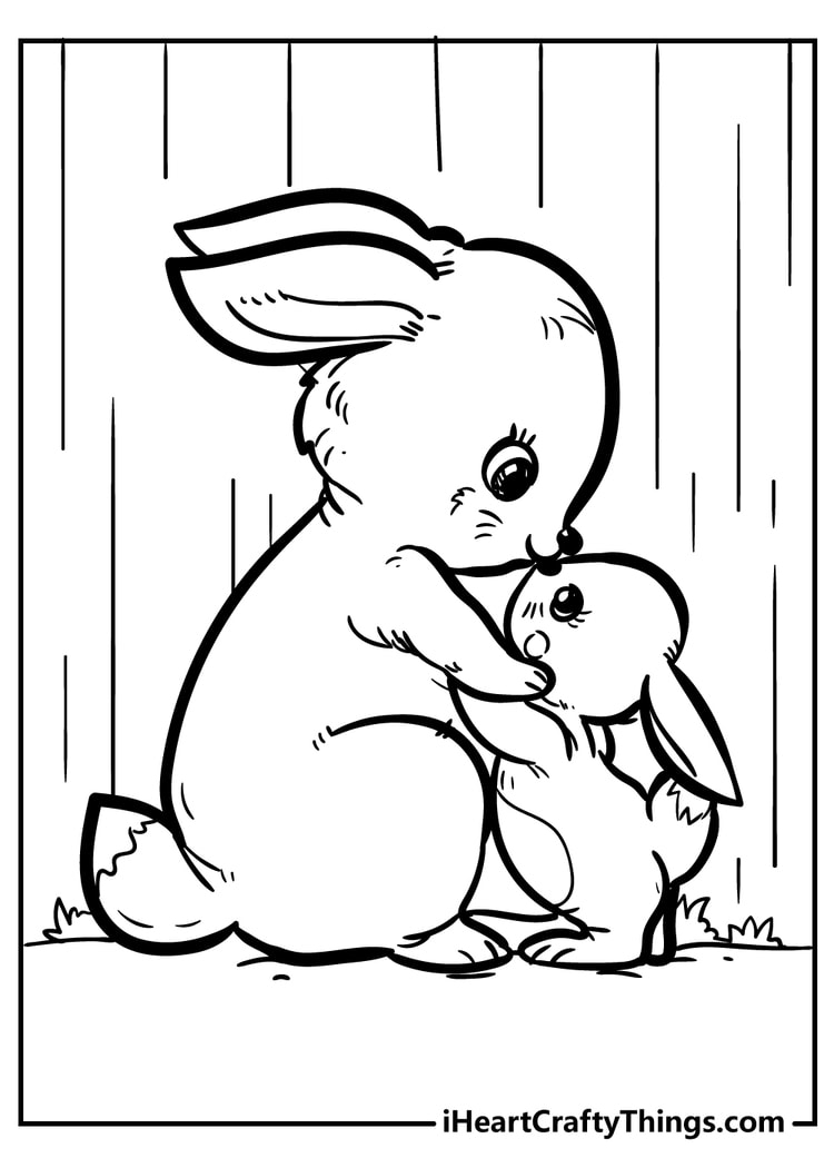 printable rabbit coloring pages