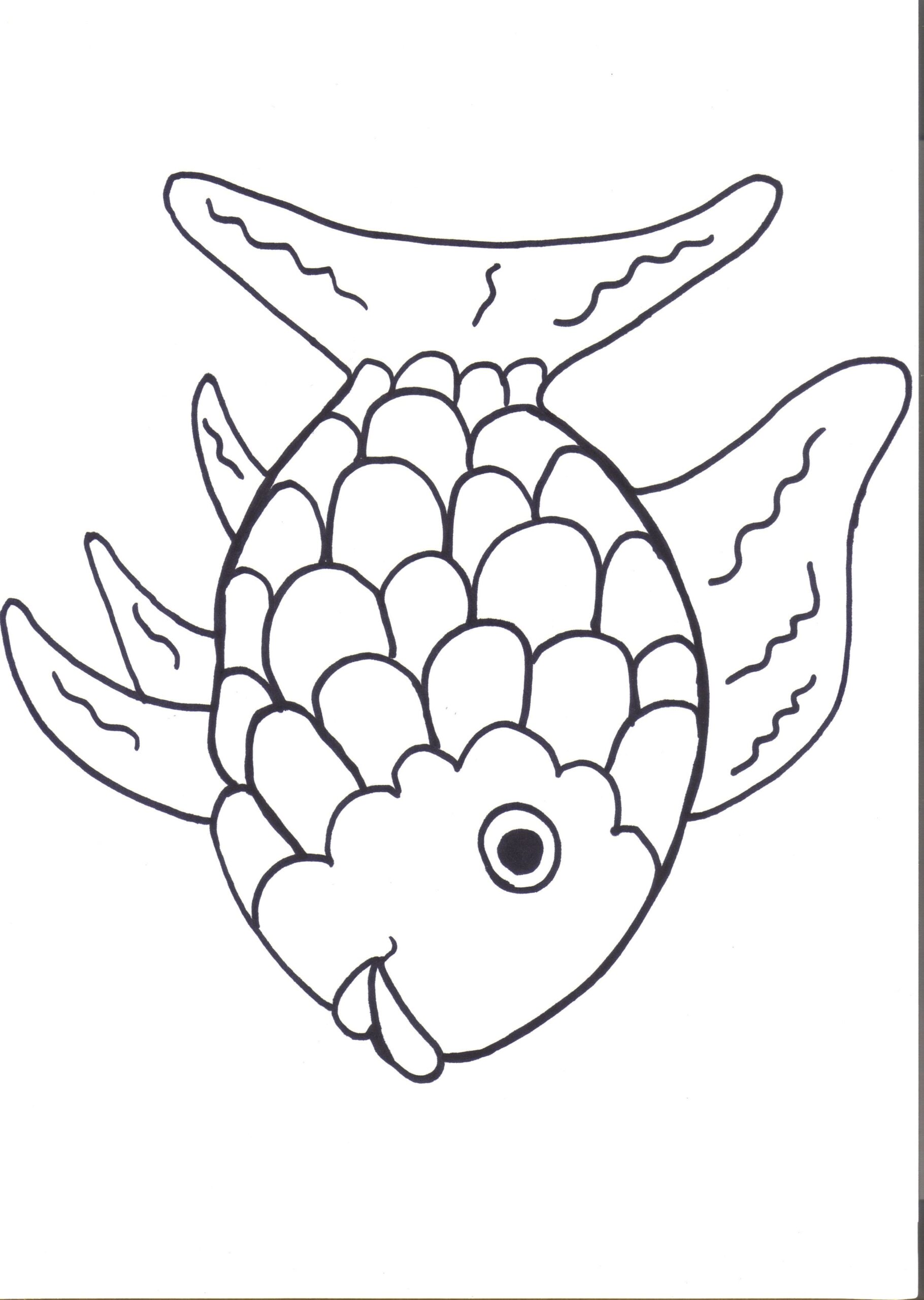 rainbow fish template printable