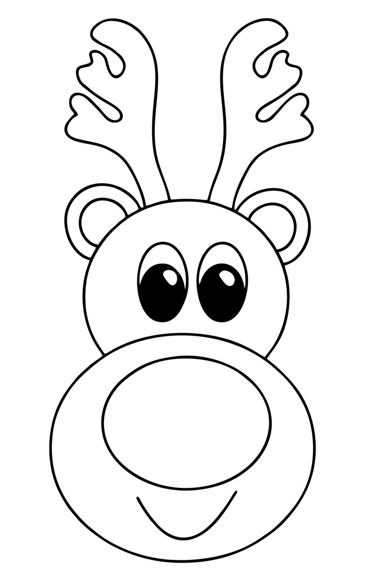 Reindeer Faces 9 Free PDF Printables Printablee