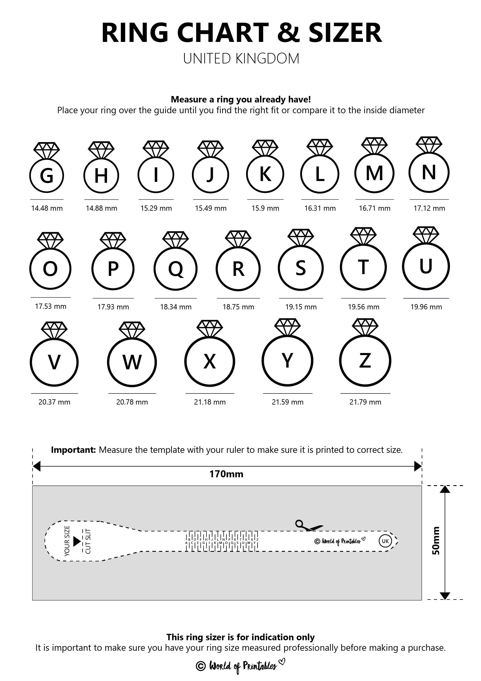 ring sizer chart printable