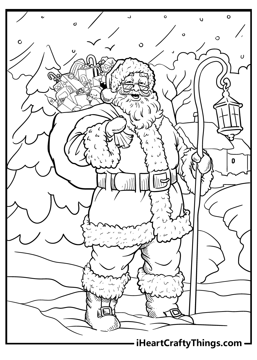 Santa Coloring Pages 55 Printable PDF Sheets For Free