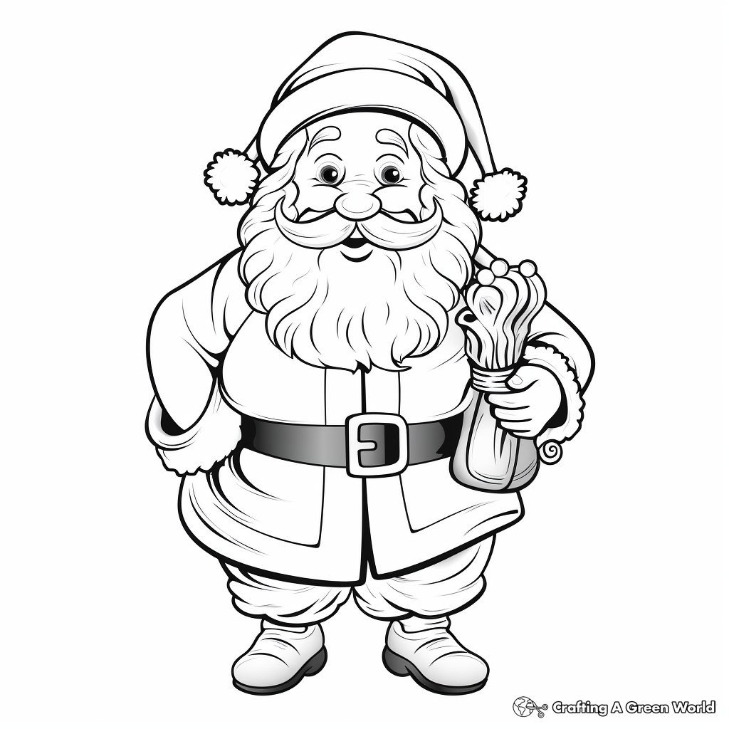 printable coloring pages santa claus