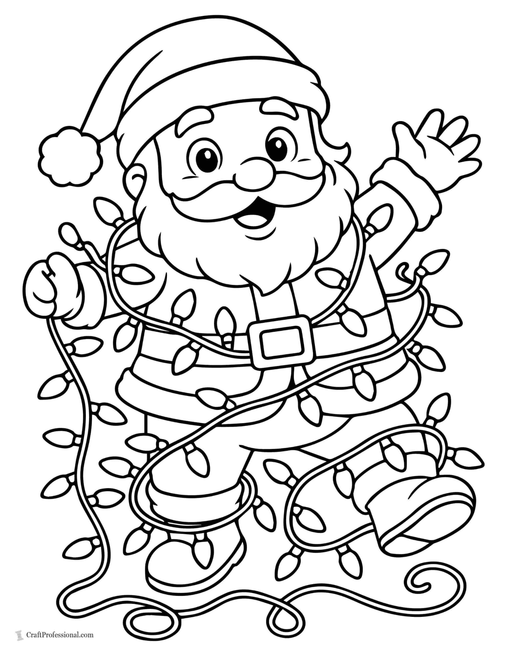 santa coloring pages printable santa coloring pages printable