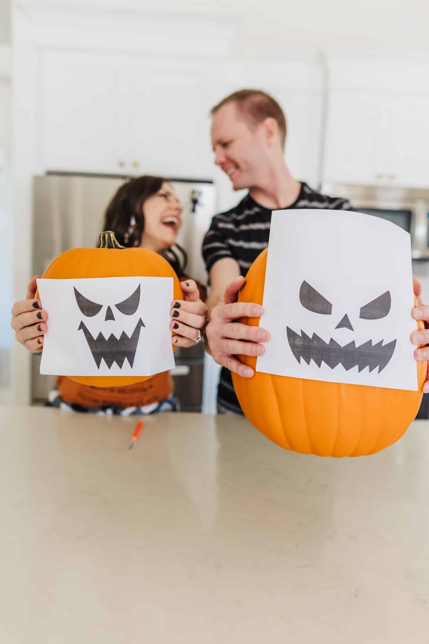 scary pumpkin template printable