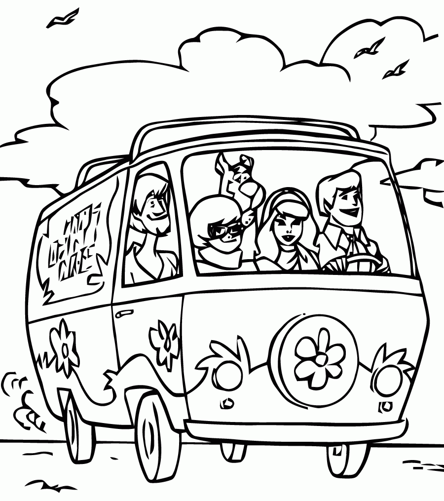 scooby doo coloring pages printable