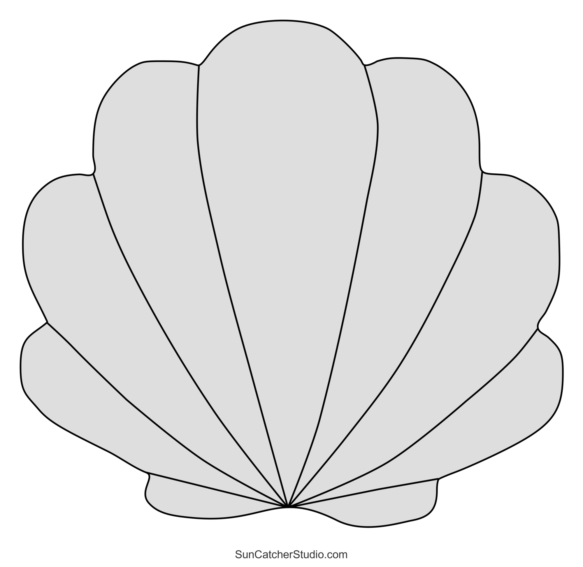 seashell template printable