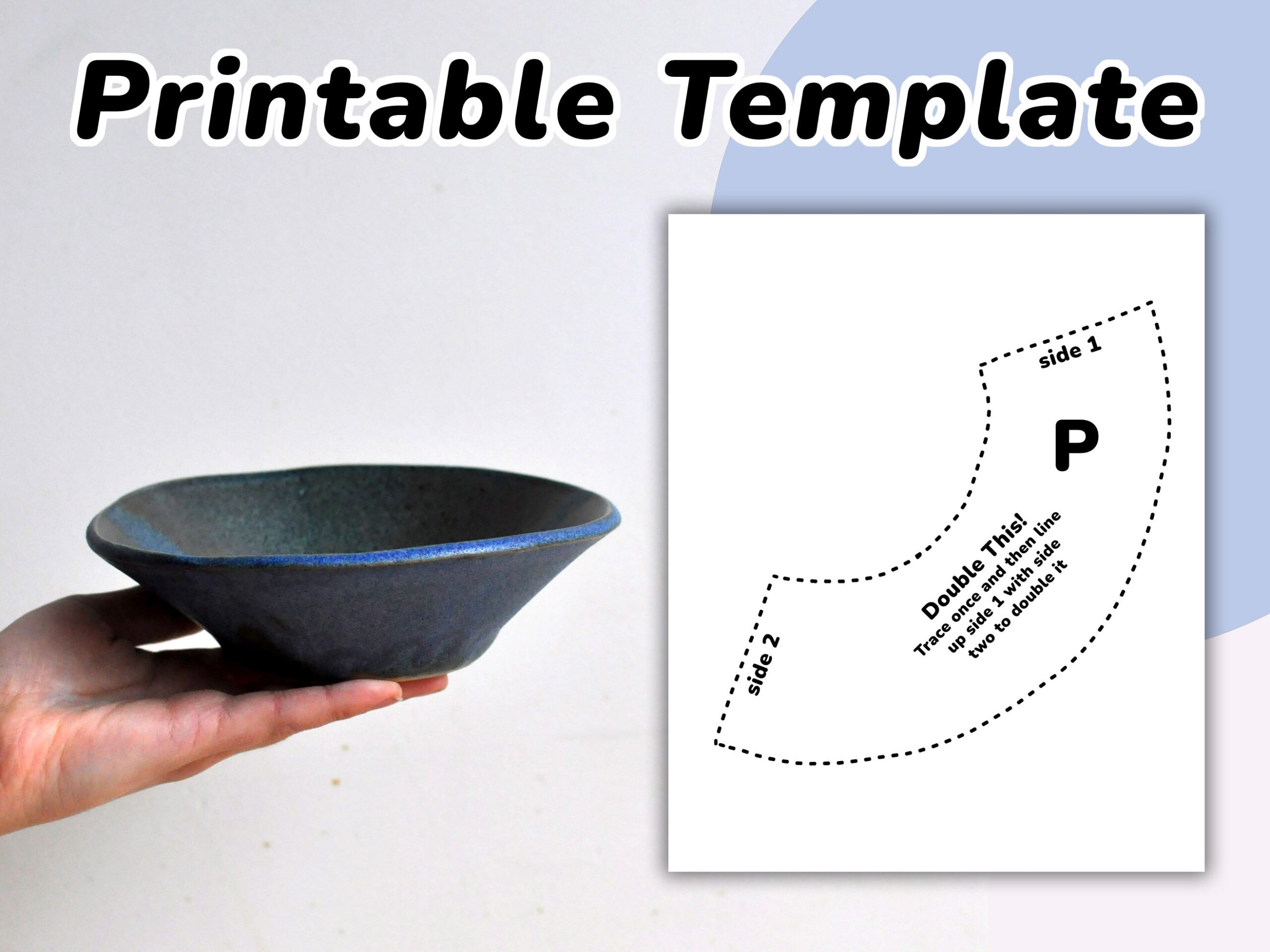 Shallow Bowl Template Slab Pottery Template Pottery Tools Etsy Hong Kong