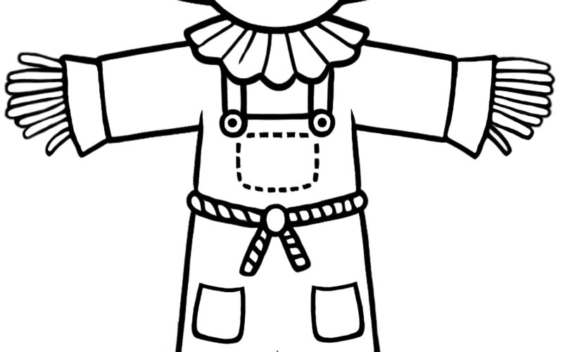 Simple Scarecrow Template Rooftop Post Printables
