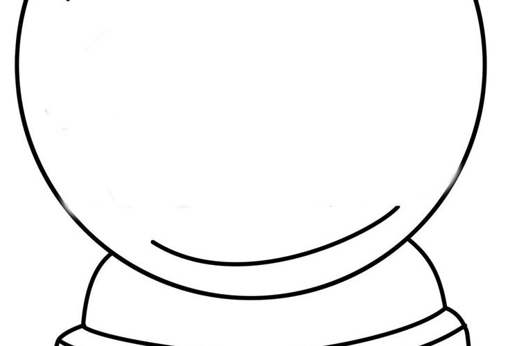 Snow Globe Template Printable Sketch Coloring Page
