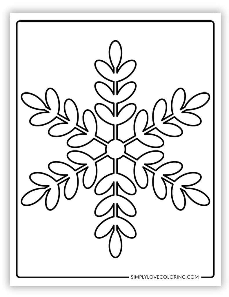 Snowflake Templates Free PDF Printables Simply Love Coloring