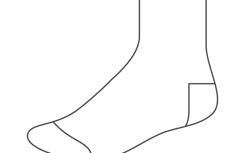 Sock Template Vector Images over 7 800