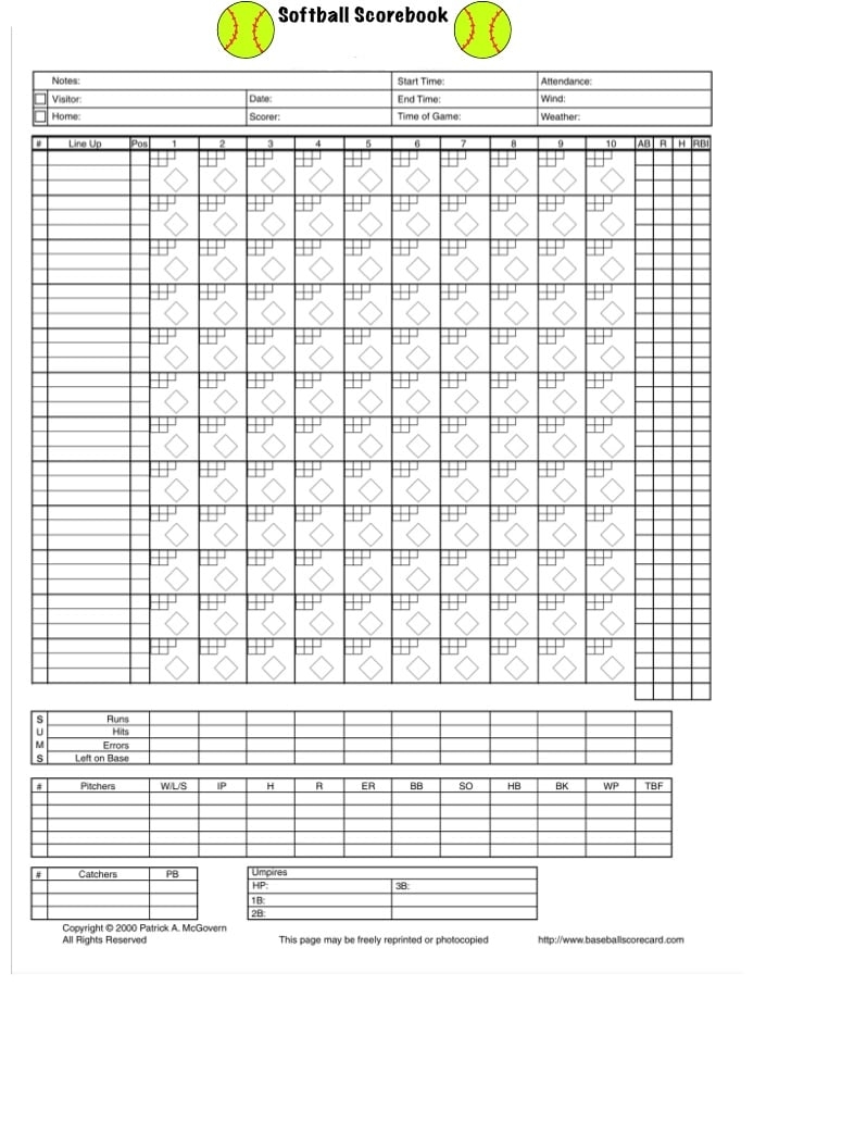 Softball Scorebook Notability Gallery
