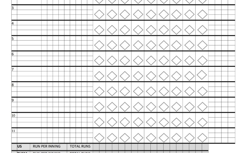 Softball Scoresheet Template PDF Agile
