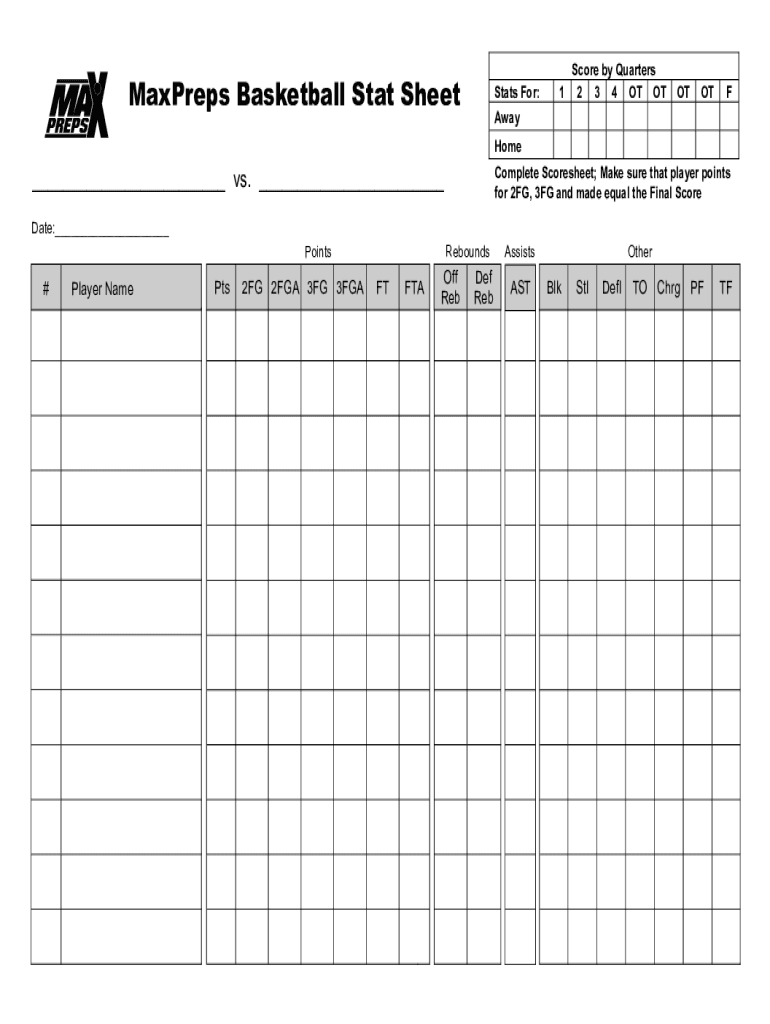 South High Bison Athletics MaxPreps Basketball Form Fill Online Printable Fillable Blank PdfFiller